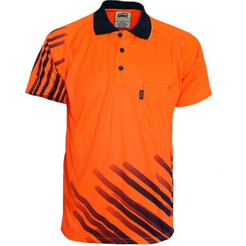 WORKWEAR, SAFETY & CORPORATE CLOTHING SPECIALISTS - HiVis Sublimated Stripe Polo