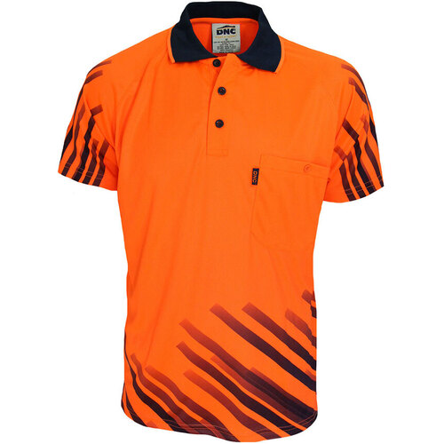 WORKWEAR, SAFETY & CORPORATE CLOTHING SPECIALISTS - HiVis Sublimated Full Stripe Polo