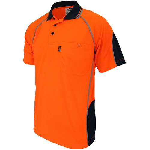 WORKWEAR, SAFETY & CORPORATE CLOTHING SPECIALISTS - HiVis Semicircle-Piping Polo