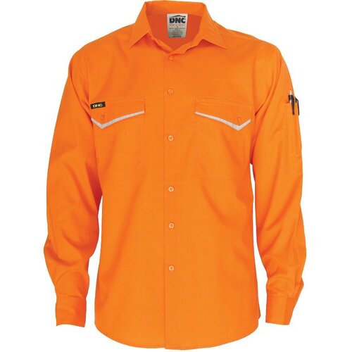 WORKWEAR, SAFETY & CORPORATE CLOTHING SPECIALISTS HiVis RipStop Cotton Cool Shirt, L/S