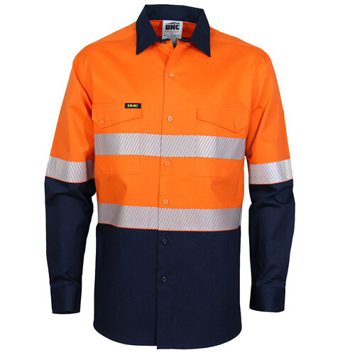 WORKWEAR, SAFETY & CORPORATE CLOTHING SPECIALISTS - HiVis 2 Tone Segment Taped Coolight Shirt
