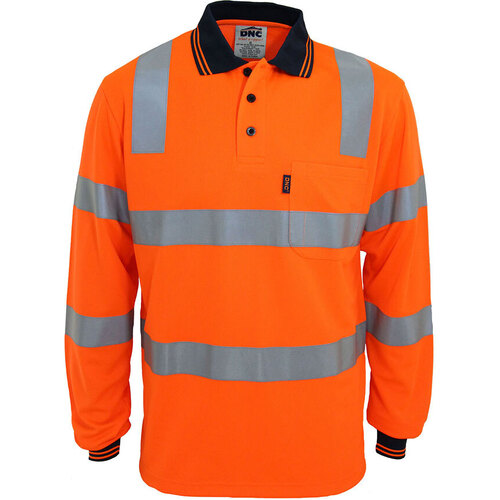 WORKWEAR, SAFETY & CORPORATE CLOTHING SPECIALISTS - HiVis Biomotion Tapped Polo L/S