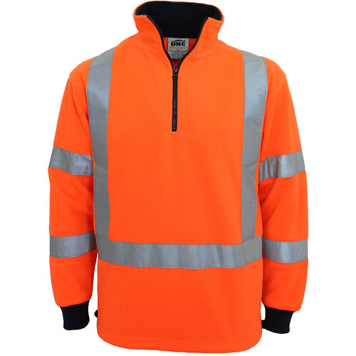WORKWEAR, SAFETY & CORPORATE CLOTHING SPECIALISTS - Hivis "X" back & Biomotion taped Polar Fleece