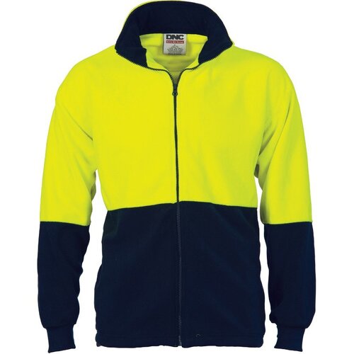 WORKWEAR, SAFETY & CORPORATE CLOTHING SPECIALISTS - HiVis Two Tone Full Zip Polar Fleece