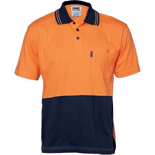 WORKWEAR, SAFETY & CORPORATE CLOTHING SPECIALISTS - HiVis Cool-Breeze Cotton Jersey Polo Shirt with Under Arm Cotton Mesh - S/S