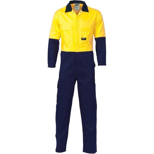 WORKWEAR, SAFETY & CORPORATE CLOTHING SPECIALISTS - HiVis Two Tone Cott on Coverall