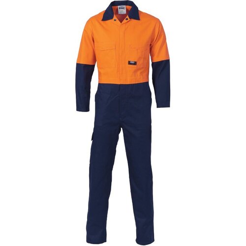 WORKWEAR, SAFETY & CORPORATE CLOTHING SPECIALISTS - HiVis Cool-Breeze 2-Tone LightWeight Cotton Coverall
