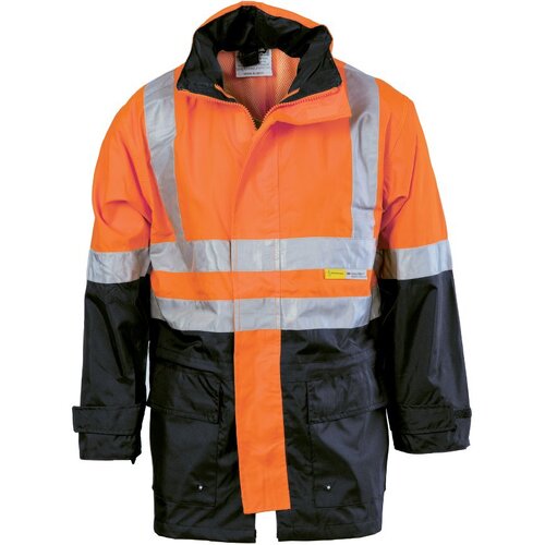 WORKWEAR, SAFETY & CORPORATE CLOTHING SPECIALISTS - HiVis Two Tone Breathable Rain Jacket with 3M R/ Tape