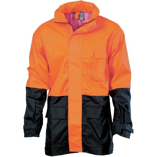WORKWEAR, SAFETY & CORPORATE CLOTHING SPECIALISTS - HiVis Two Tone Light weight Rain Jacket