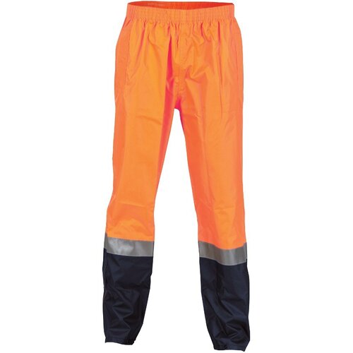 WORKWEAR, SAFETY & CORPORATE CLOTHING SPECIALISTS - HiVis Two Tone Light weight Rain pants with CSR R/Tape