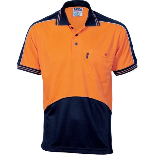 WORKWEAR, SAFETY & CORPORATE CLOTHING SPECIALISTS - HiVis Cool Breathe Panel Polo Shirt - Short Sleeve