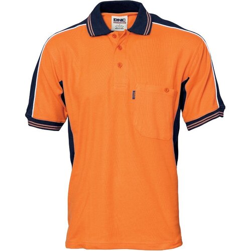 WORKWEAR, SAFETY & CORPORATE CLOTHING SPECIALISTS - Poly/Cotton Contrast Panel Polo - Short Sleeve
