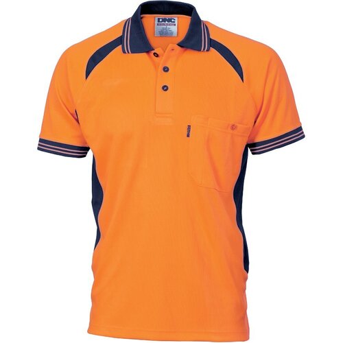 WORKWEAR, SAFETY & CORPORATE CLOTHING SPECIALISTS - Cool-Breeze Contrast Mesh Polo - short sleeve
