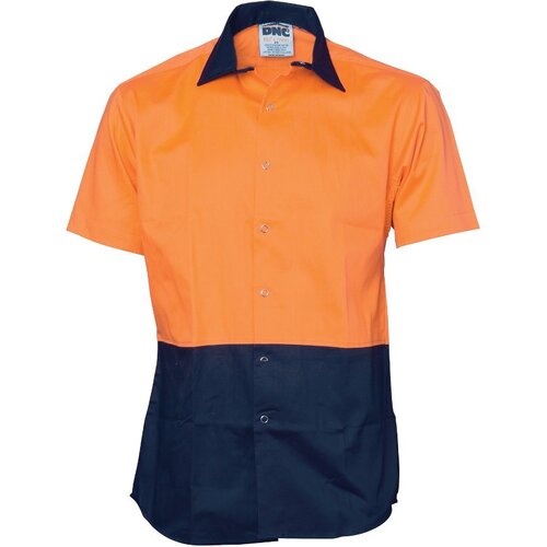 WORKWEAR, SAFETY & CORPORATE CLOTHING SPECIALISTS - HiVis Cool Breeze Food Industry Cotton Shirt - Short Sleeve