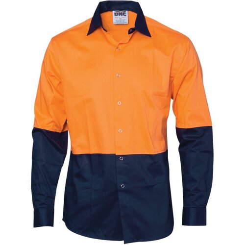 WORKWEAR, SAFETY & CORPORATE CLOTHING SPECIALISTS - HiVis Cool Breeze Food Industry Cotton Shirt - Long Sleeve