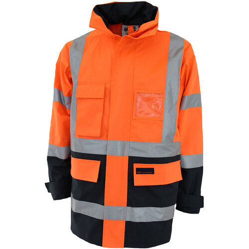 WORKWEAR, SAFETY & CORPORATE CLOTHING SPECIALISTS - HiVis "H" pattern 2T Biomotion tape jacket
