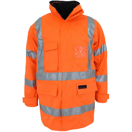 WORKWEAR, SAFETY & CORPORATE CLOTHING SPECIALISTS - HiVis "H" pattern BioMotion tape "6 in 1" Jacket