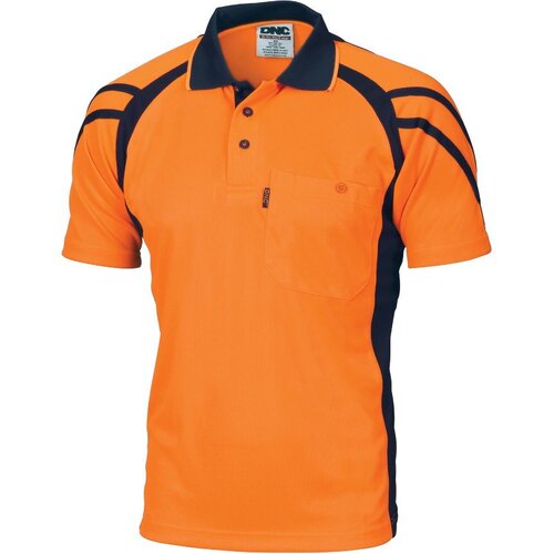 WORKWEAR, SAFETY & CORPORATE CLOTHING SPECIALISTS - Cool Breathe Stripe Panel Polo Shirt - Short Sleeve
