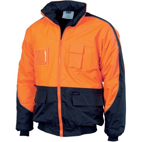 WORKWEAR, SAFETY & CORPORATE CLOTHING SPECIALISTS - HiVis Contrast BOMBER JACKET