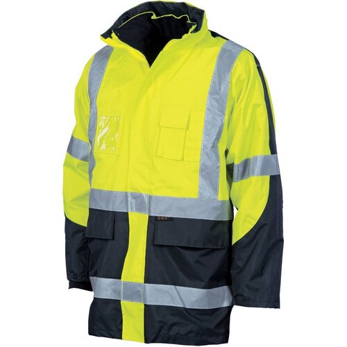 WORKWEAR, SAFETY & CORPORATE CLOTHING SPECIALISTS HiVis Cross Back 2 Tone D/N 6 in 1 Contrast Jacket (Outer Jacket and Inner Vest can be sold separ