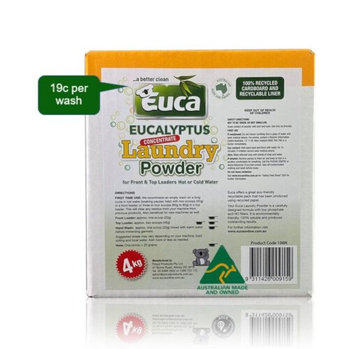 WORKWEAR, SAFETY & CORPORATE CLOTHING SPECIALISTS LAUNDRY POWDER EUCALYPTUS 4KG BOX