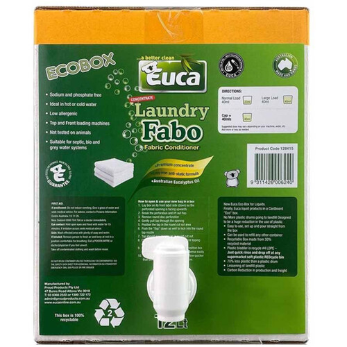 WORKWEAR, SAFETY & CORPORATE CLOTHING SPECIALISTS - LAUNDRY FABO CONDITIONER EUCALYPTUS 12LT CASK