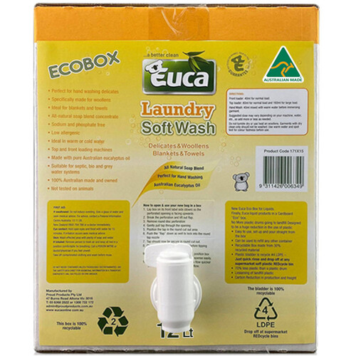 WORKWEAR, SAFETY & CORPORATE CLOTHING SPECIALISTS LAUNDRY SOFT WASH EUCALYPTUS 12LT CASK