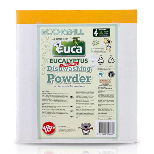 WORKWEAR, SAFETY & CORPORATE CLOTHING SPECIALISTS - DISHWASHER POWDER EUCALYPTUS 18KG BOX