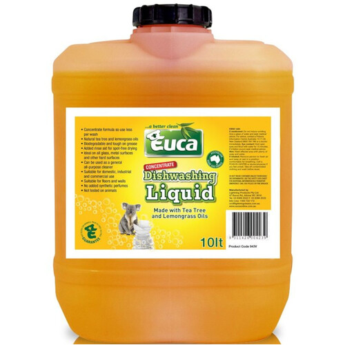 WORKWEAR, SAFETY & CORPORATE CLOTHING SPECIALISTS - DISHWASHING LIQUID L/GRASS EUCALYPTUS 10L