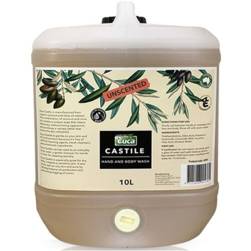 WORKWEAR, SAFETY & CORPORATE CLOTHING SPECIALISTS - CASTILE UNSCENTED HAND&BODY WASH 10L