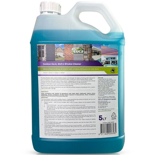 WORKWEAR, SAFETY & CORPORATE CLOTHING SPECIALISTS OUTDOOR DECK/WALL/ DOOR/WINDOW CLEANER 5LT