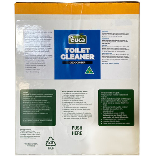 WORKWEAR, SAFETY & CORPORATE CLOTHING SPECIALISTS TOILET CLEANER EUCALYP NON CAUSTIC 12LT CASK