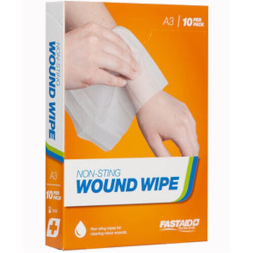 WORKWEAR, SAFETY & CORPORATE CLOTHING SPECIALISTS WOUND WIPE, NON-STING WIPE-White-One Size