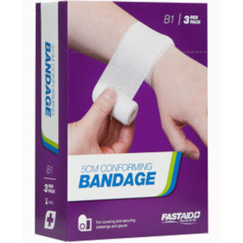 WORKWEAR, SAFETY & CORPORATE CLOTHING SPECIALISTS CONFORMING BANDAGE, 5CM-White-5cm