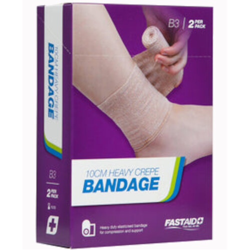 WORKWEAR, SAFETY & CORPORATE CLOTHING SPECIALISTS - HEAVY CREPE BANDAGE, 10CM-Beige-10cm