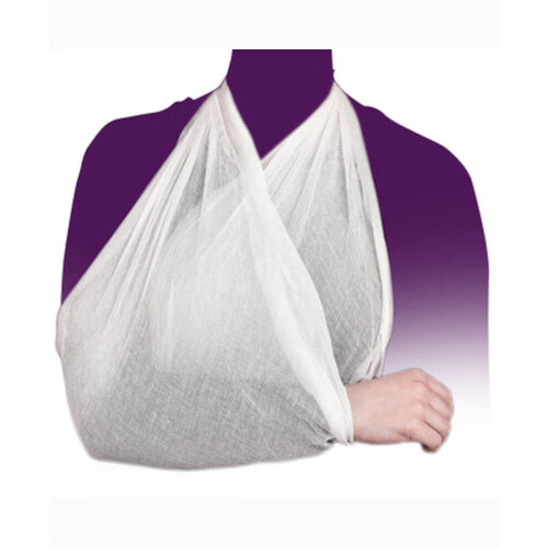 WORKWEAR, SAFETY & CORPORATE CLOTHING SPECIALISTS TRIANGULAR BANDAGE, COTTON, 10PK-White-One Size