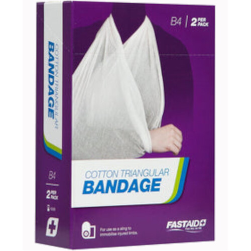 WORKWEAR, SAFETY & CORPORATE CLOTHING SPECIALISTS TRIANGULAR BANDAGE, COTTON-White-One Size