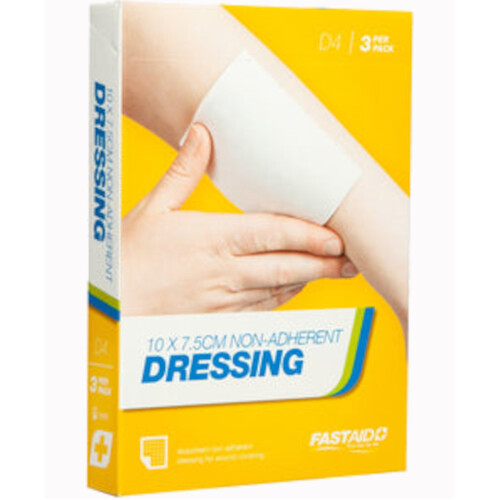 WORKWEAR, SAFETY & CORPORATE CLOTHING SPECIALISTS NON-ADHERENT DRESSING, 10 X 7.5CM-White-10X7.5CM