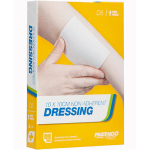 WORKWEAR, SAFETY & CORPORATE CLOTHING SPECIALISTS - NON-ADHERENT DRESSING, 10 X 10CM-White-10X10CM
