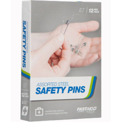 WORKWEAR, SAFETY & CORPORATE CLOTHING SPECIALISTS - ASSORTED SAFETY PINS-Stainless Steel-One Size