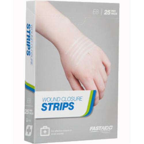 WORKWEAR, SAFETY & CORPORATE CLOTHING SPECIALISTS WOUND CLOSURE STRIPS, 3 X 75MM-White-One Size