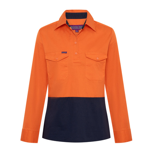 WORKWEAR, SAFETY & CORPORATE CLOTHING SPECIALISTS Long Sleeve HiVis womens work shirt