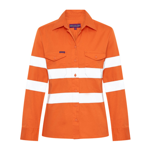 WORKWEAR, SAFETY & CORPORATE CLOTHING SPECIALISTS Long Sleeve HiVis reflective womens work shirt
