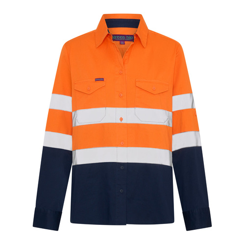 WORKWEAR, SAFETY & CORPORATE CLOTHING SPECIALISTS Shirt HiVis Two Tone Reflective Long Sleeve