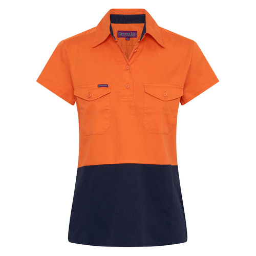 WORKWEAR, SAFETY & CORPORATE CLOTHING SPECIALISTS Short Sleeve HiVis womens work shirt