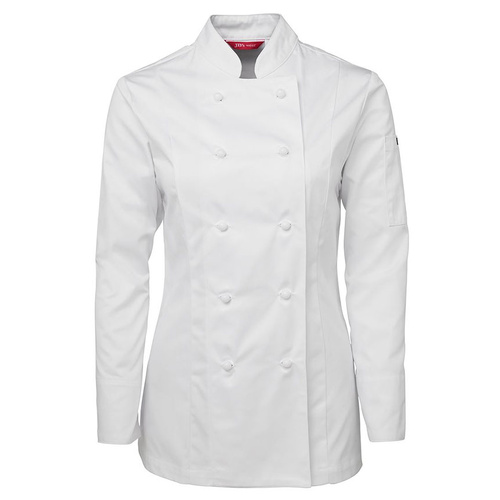WORKWEAR, SAFETY & CORPORATE CLOTHING SPECIALISTS - JB's LADIES L/S CHEF'S JACKET