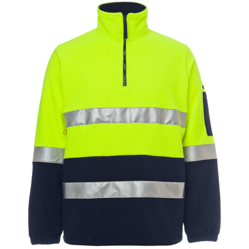 WORKWEAR, SAFETY & CORPORATE CLOTHING SPECIALISTS - JB's HI VIS (D+N) 1/2 ZIP POLAR FLEECE