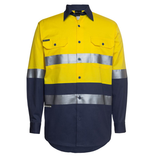 WORKWEAR, SAFETY & CORPORATE CLOTHING SPECIALISTS JB's HI VIS L/S (D+N) 150G WORK SHIRT