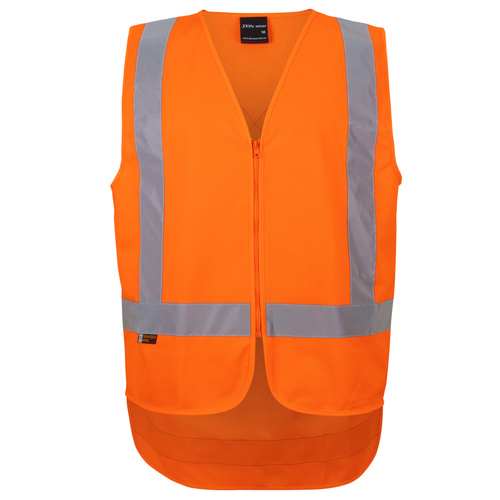 WORKWEAR, SAFETY & CORPORATE CLOTHING SPECIALISTS - JB's NSW/QLD RAIL (D+N) ZIP X-BACK SAFETY VEST