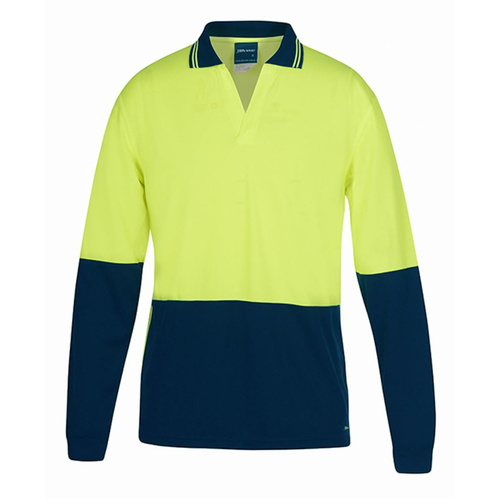 WORKWEAR, SAFETY & CORPORATE CLOTHING SPECIALISTS - JB's HV 4602.1 L/S NON BUTTON POLO